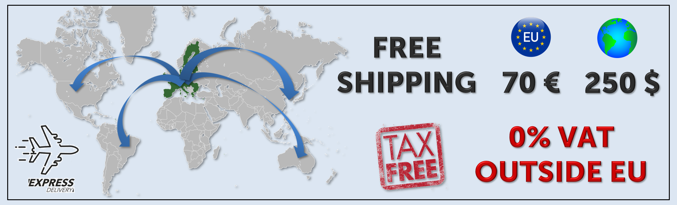 VAT+shipping free